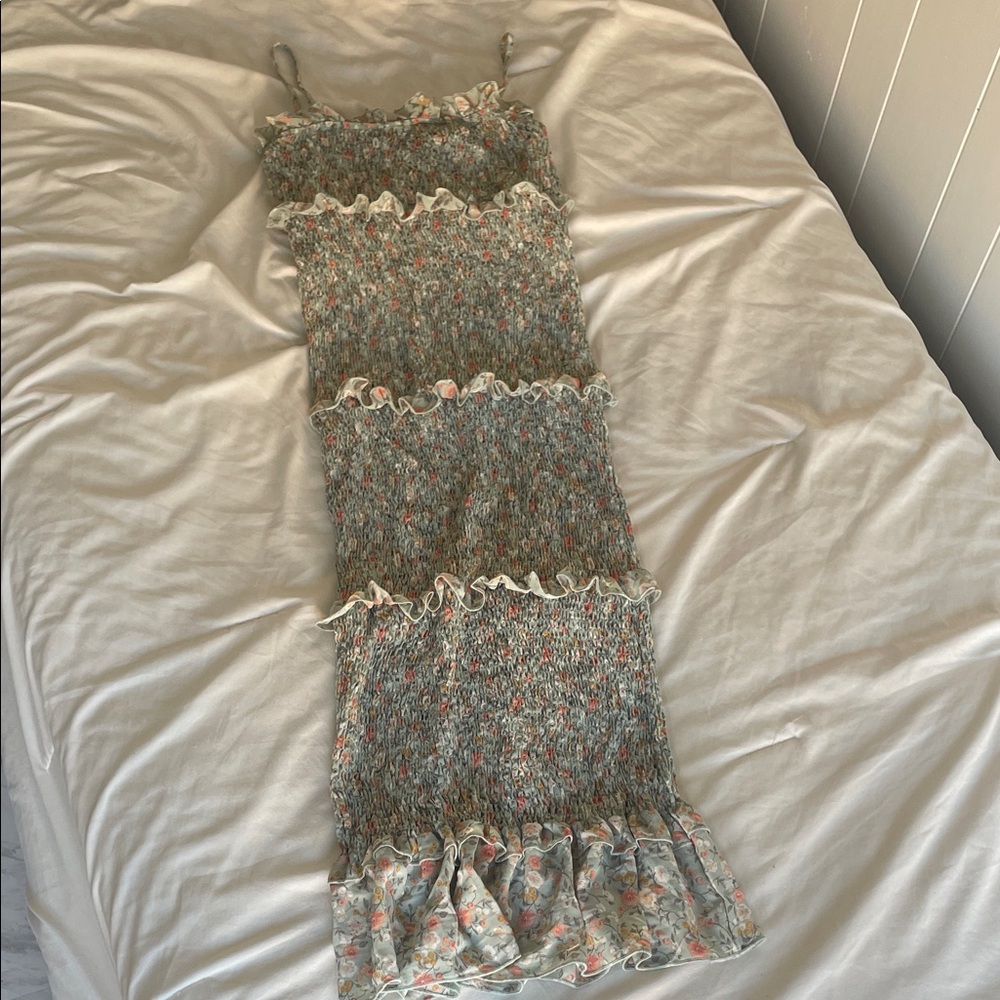 Floral Ruffle Maxi Dress